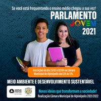 Câmara abre inscrições aos alunos do ensino médio para o Parlamento Jovem
